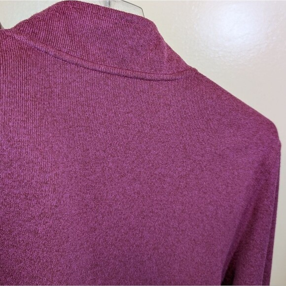 Rhone Mens Commuter 1/4 Zip Sweater Maroon Marle Size Medium - Picture 6 of 11